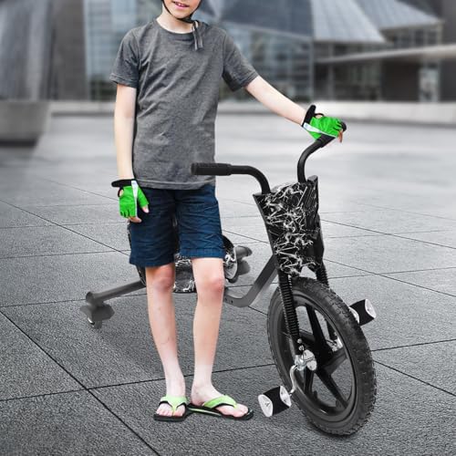 DSYOGX - Patinete de deriva ajustable con pedales para niños a partir de 6 años con un peso de menos de 176,37 libras, gran distancia de rueda (26,77 pulgadas), capacidad de carga máxima de 80 kg