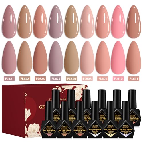 Set de 12 Esmaltes de Gel Nude Rosa 9 Colores miniatura 5