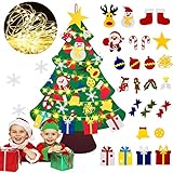 🎄【Decoración para árbol de Navidad】: ideal para distraer la atención de los niños del árbol grande, no solo hace que el ambiente navideño en casa sea más encantador, sino que también a los niños les encanta decorarlo y cambiar las posiciones de las diferentes decoraciones de fieltro todo el tiempo.