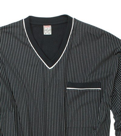 Pigiama Adamo rosso scuro a righe Taglie forti