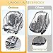 Car Seat Rain Cover Universal, Food Grade EVA, Waterproof Weather Shield for Infant Car Seat with Storage Bag, Baby Car Seat Stroller Rain Cover Features Side Ventilation, Quick-Access Roll-Up Door