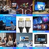 Zazalon 4K HDMI Cable 10m (HDMI 2.0,18Gbps,4K@60HZ) High Speed Cord, Ethernet Audio Return,2K 1080p 3D Arc Compatible with Xbox HDTV Monitor Laptop PS4/5 Blu-ray ect（Silver-Grey 10 Meter） - Image 7