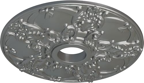 Vista 122 de Ekena Millwork CM18NOPOS Medallón de techo Norwich, 45.72cmOD x 8.97cmID x 1 3/8"P, pintado a mano cobre pulido