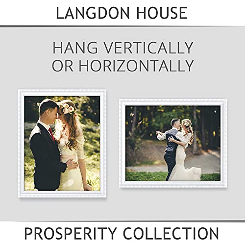 Langdon House 8X10 Picture Frames (White, 12 Pack), Contemporary Frame Set, Wall Mount Or Table Top, Prosperity Collection #TOP4