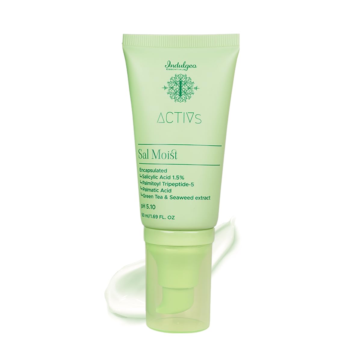 INDULGEO ESSENTIALS Sal Moist - Encapsulated Salicylic Acid Acne Healing Face Cream Moisturiser 1.5% (50Ml)