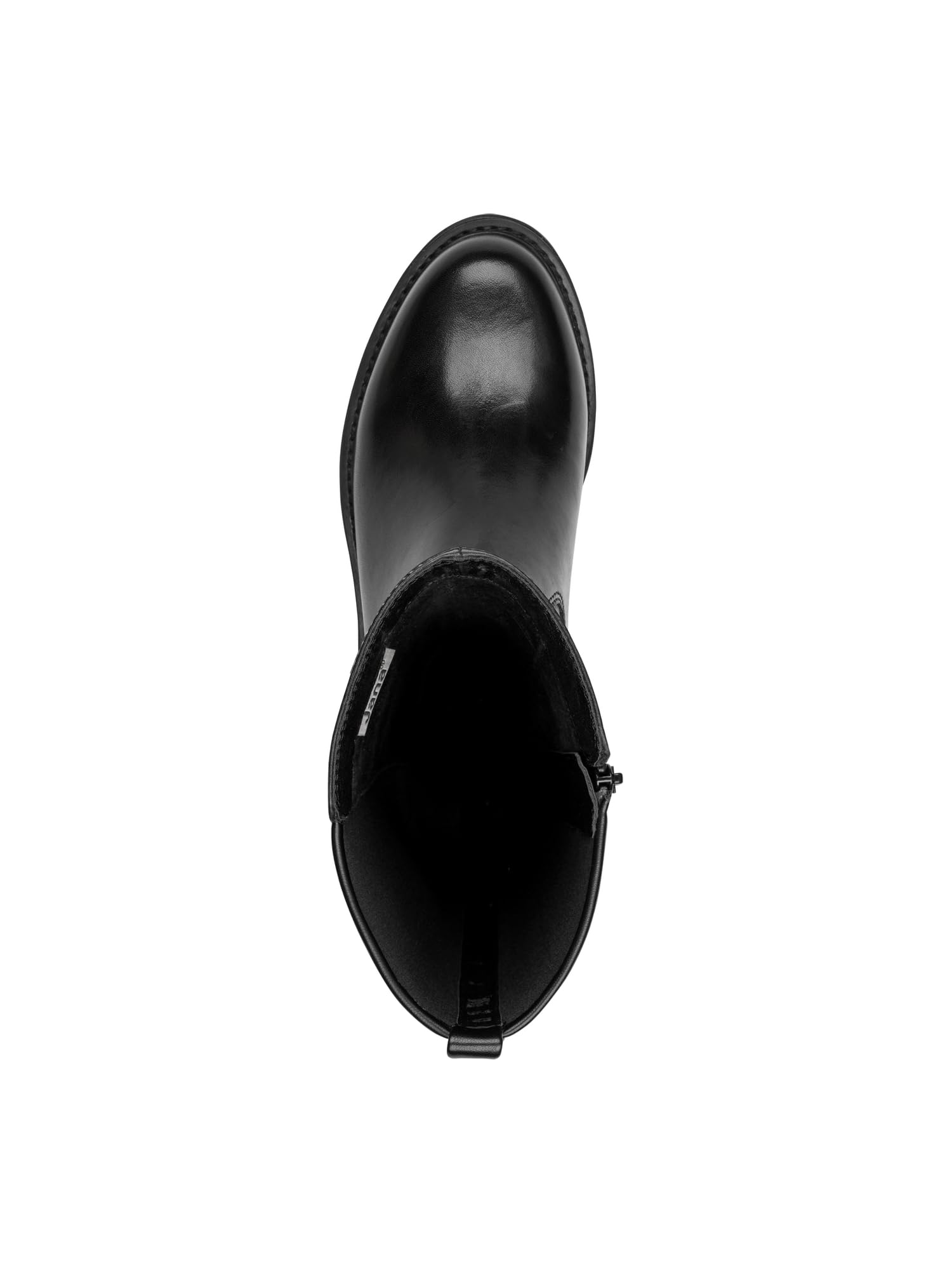Jana bottines cuir femme à lacets avec fermeture éclair