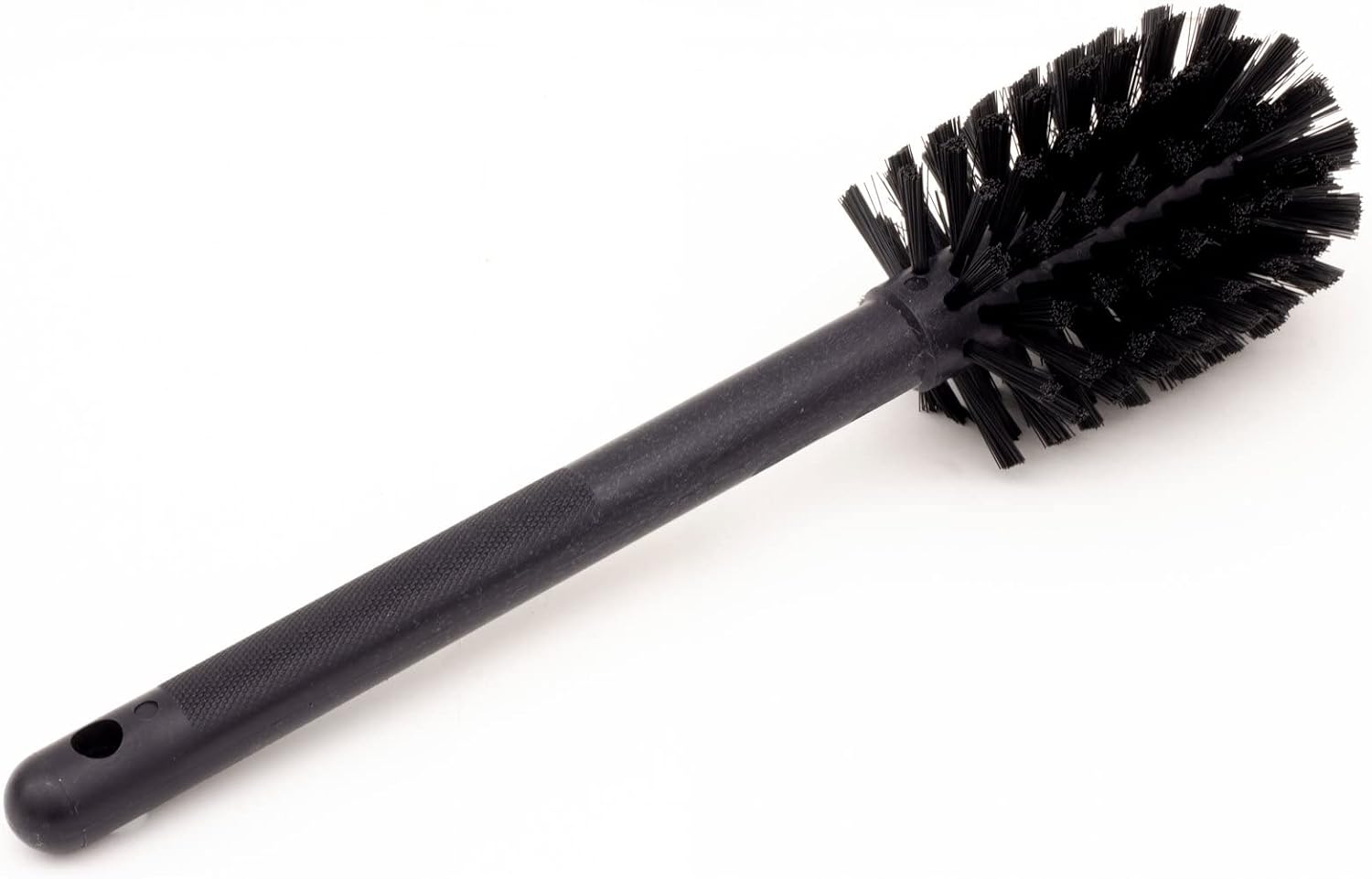SPARTA 12 Inch Bottle Brush with Polyester Bristles and Plastic Handle, Color Coded, Large Round Head Cleaner for Bottles Jars and Food Service Equipment, Black