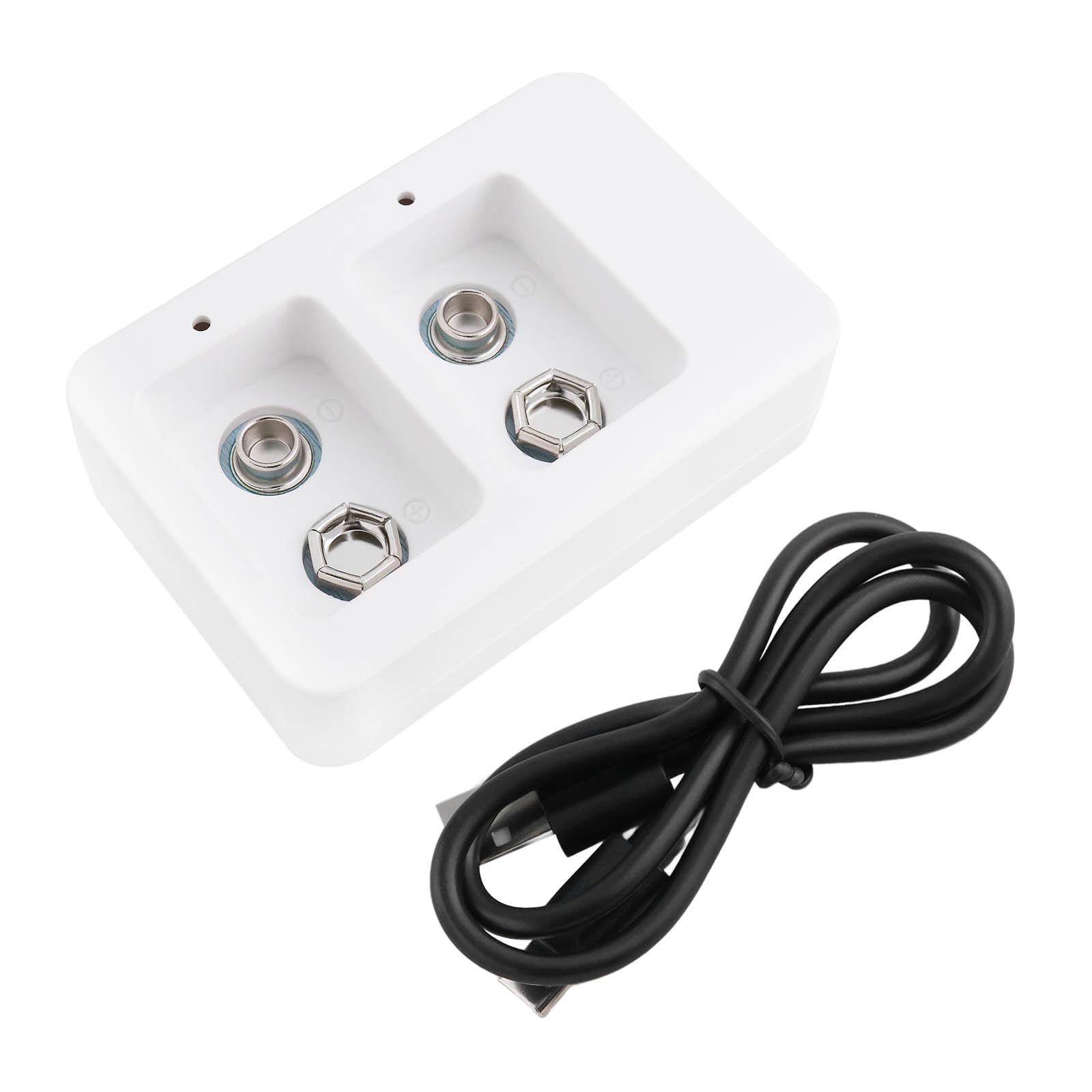 Create Idea 9V Battery Charger, Dual Slot, Quick Charger with LED Indicators for 9V Ni-MH/Ni-CD & 8.4V Li-ion Batteries