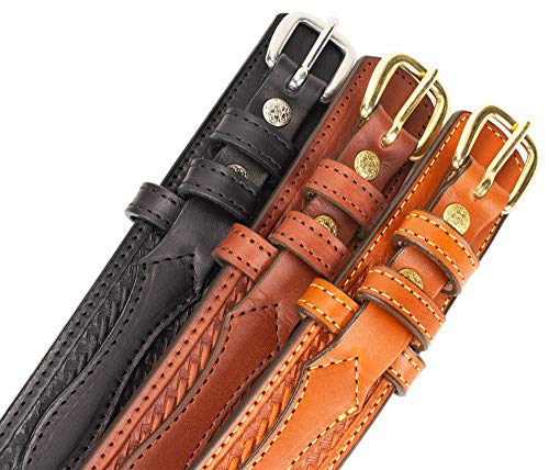 Men's English Bridle Basketweave Ranger Belt2