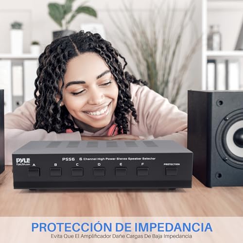 Concentrador de altavoces estéreo de 6 zonas con selector multicanal Pyle Home 4