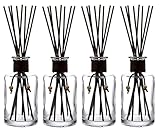 Photo Gallery whole housewares - set di 4 flaconi di vetro con 32 bastoncini in fibra marrone, 7 x 14 cm Photo Gallery whole housewares - set di 4 flaconi di vetro con 32 bastoncini in fibra marrone, 7 x 14 cm