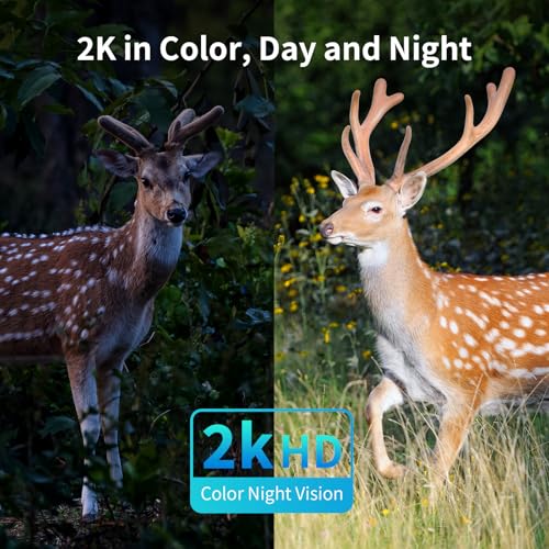 4G LTE Cellular Security Cameras Outdoor, 2 Pack No WiFi Security Camera Solar Powered with 360° View, 2K Color Night Vision, Includes SIM Card(Support Verizon/AT&T/T-Mobile) - Image 6