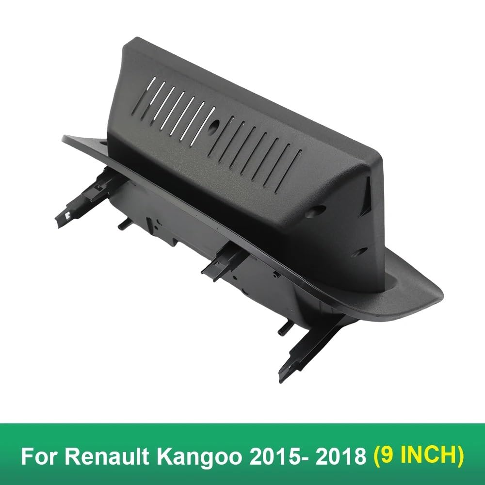 Cadre Façade Cache-Radio Façade autoradio 2 DIN 9 Pouces Compatible avec Renault Kangoo 2015-2018 (Cadre et Panneau d'installation pour DVD Double DIN) | Vehicle cables