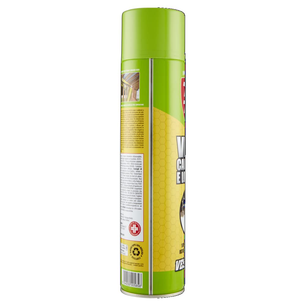 Zig Zag, Vespaio Power, Insetticida per Vespe e Calabroni, Spray ad azione immediata, Colpisce fino a 6 metri, 600 ml (Confezione da 2)