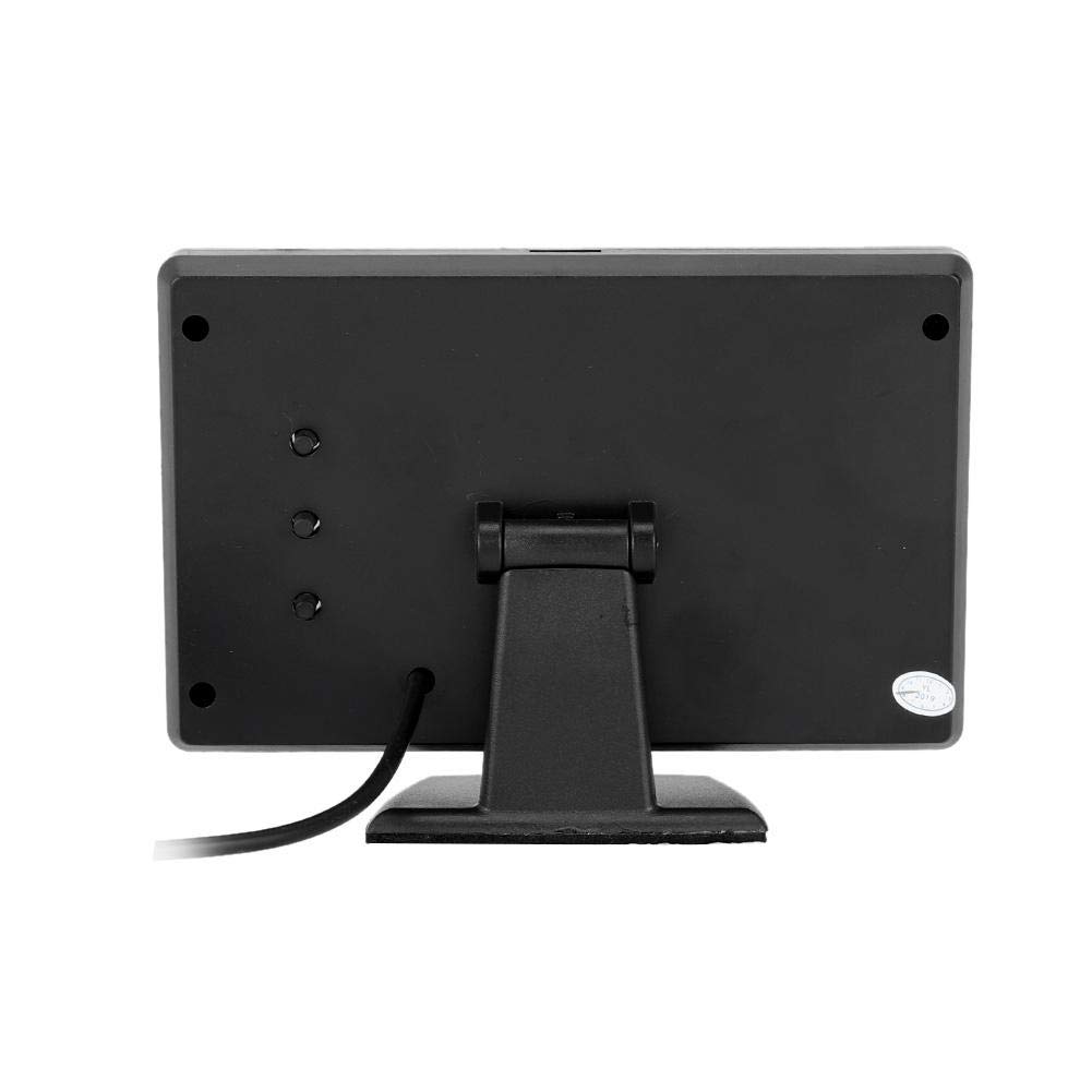 KIMISS Monitor per auto, schermo LCD in plastica TFT 4,3 pollici 3 W Monitor retrovisore a 2 vie con ingresso AV monitor HD per telecamera retromarcia DVD