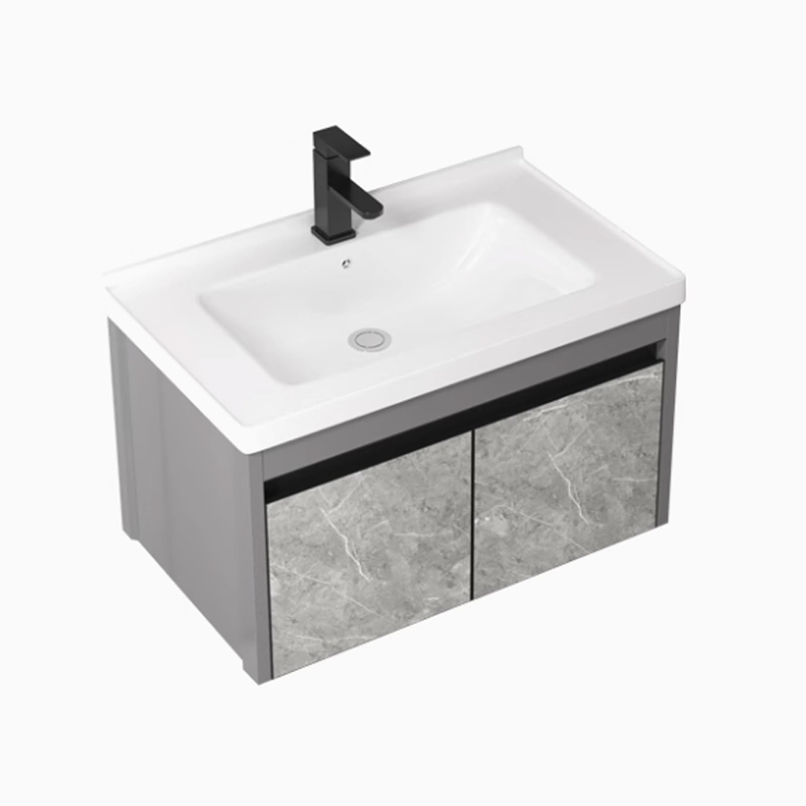 Szary zlew ceramiczny, montowany na ścianie, umywalka łazienkowa, narożna toaletka łazienkowa, umywalka łazienkowa z pojemnikiem do przechowywania, prostokątny blat umywalka łazienkowa na