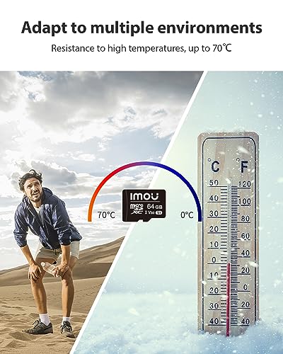 Imou MicroSDXC Memory Card 64 GB, Up to 95/25 MB/sec, Class 10-U1, UHS-I, Micro SD Card for Phone, Camcorder, Switch, Tablet - Image 6