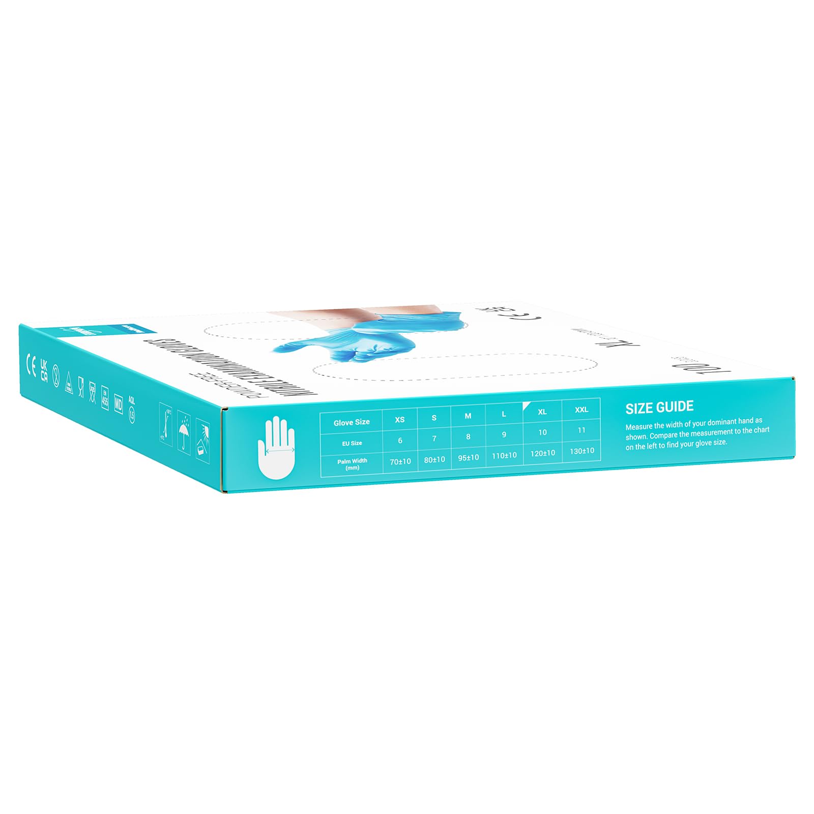 EUROPAPA® 2000 Stück (20x100) Nitrilhandschuhe Box Einweghandschuhe, Einmalhandschuhe, Untersuchungshandschuhe, puderfrei, ohne Latex, unsteril, latexfrei, disposible gloves (XL, Blau)