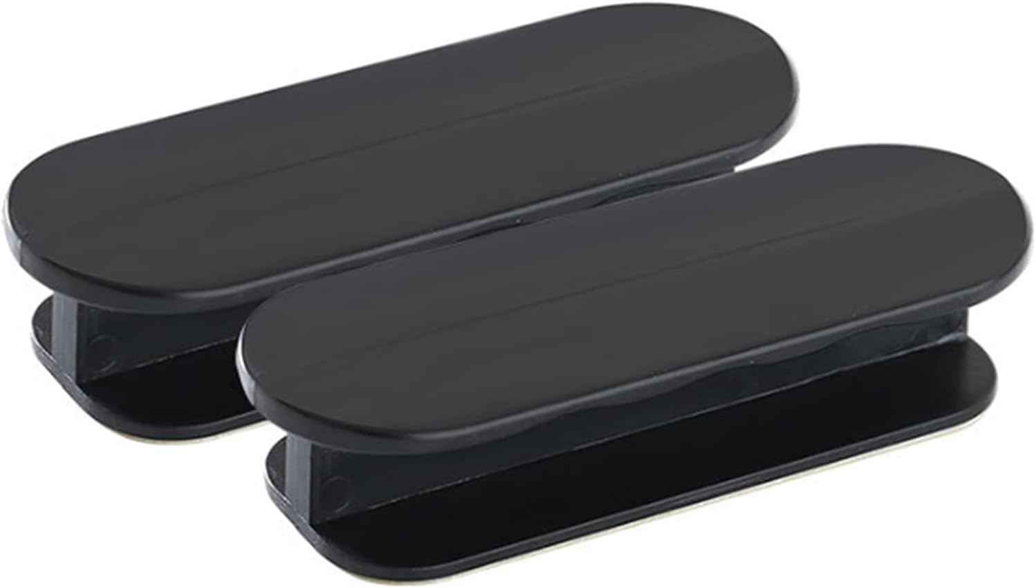 KPNG Self-Stick Instant Cabinet Drawer-Humanity Handle Helper Auxiliary for Kitchen Cabinet Knobs, Window Sliding Door-Wardrobe Push Pull Helper Stick-on Handles (Black, Pack of 2)