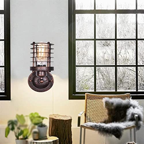 Lampe murale intérieure rétro E27 et applique cage en métal