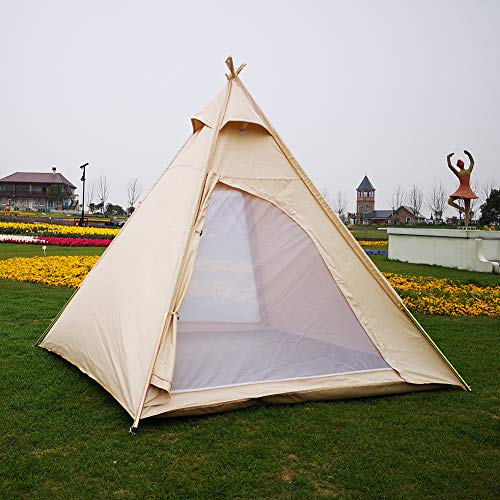 Dream House Three-Season Cotton Canvas Camping Pyramid Tent for 2~3 Person - Image 3