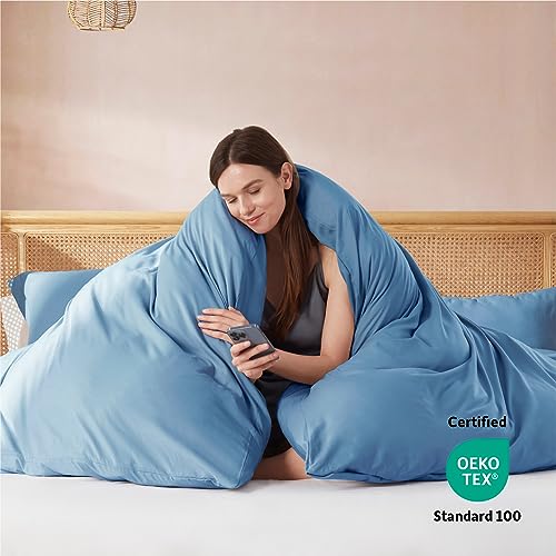 image for Nestl Blue Heaven Duvet Cover Queen Size - Soft Double Brushed Queen D