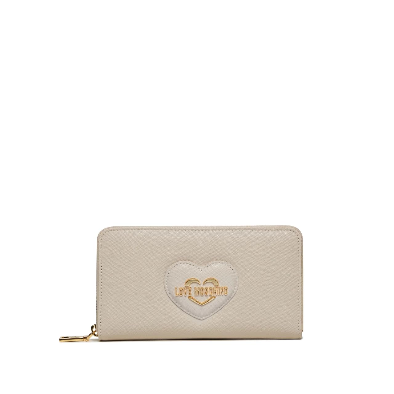 Love Moschino Il portafoglio da donna Love Moschino in similpelle avorio è un accessorio elegante e funzionale, perfetto per chi desidera unire stile e praticità. Realizzato in similpelle di alta qual