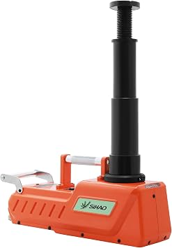 Electric Car Jack 15 Ton, 12V DC Adjustable Dual-Powered Scissor Jack with LED Light for Easy Tire Changes, 200-520mm Lift Range for Sedans SUVs and Trucks