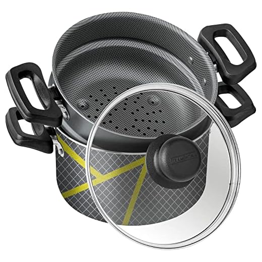 Cozi-Vapore Tramontina Power Up em Alumínio com Revestimento Interno e Externo em Antiaderente Starflon Max Chumbo 16 cm 1,8 L