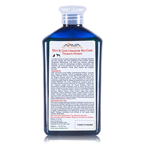 Arava Natural Medicated Dog Shampoo – Antibacterial Antifungal Anti Yeast Anti ITCH Dog Shampoo - Healthy Skin & Coat - First Aid in Hot Spots Ringworm Scrapes Abrasions & Dermatologic Infections
Arava Natural Medicated Dog Shampoo – Antibacterial Antifungal Anti Yeast Anti ITCH Dog Shampoo - Healthy Skin & Coat - First Aid in Hot Spots Ringworm Scrapes Abrasions & Dermatologic Infections