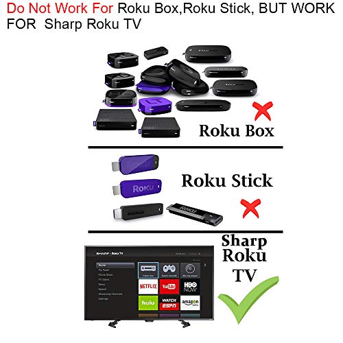 Image of Gvirtue LC-RCRUS-17 Universal Remote Control Replacement for Sharp Roku Smart TV Remote, for All Sharp Roku Smart LED TV with Netflix, Amazon, Sling, HBONOW Button