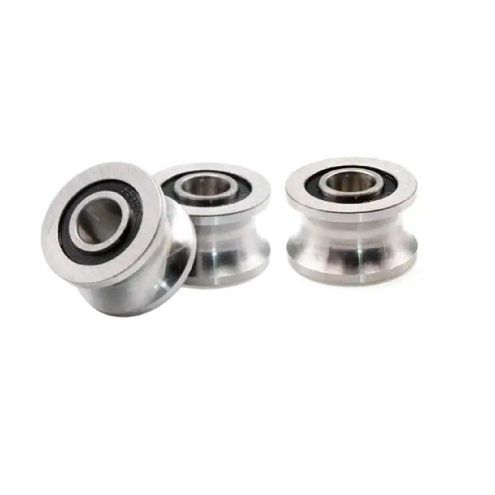 T22 8 * 22,5 * 14,5 * 13,5 mm Miniatur-Edelstahl-U-Rillen-Riemenscheibenlager, hochpräzises Schienen-Gleitrollen-Kugellager - Dichtungssatz-Sortiment