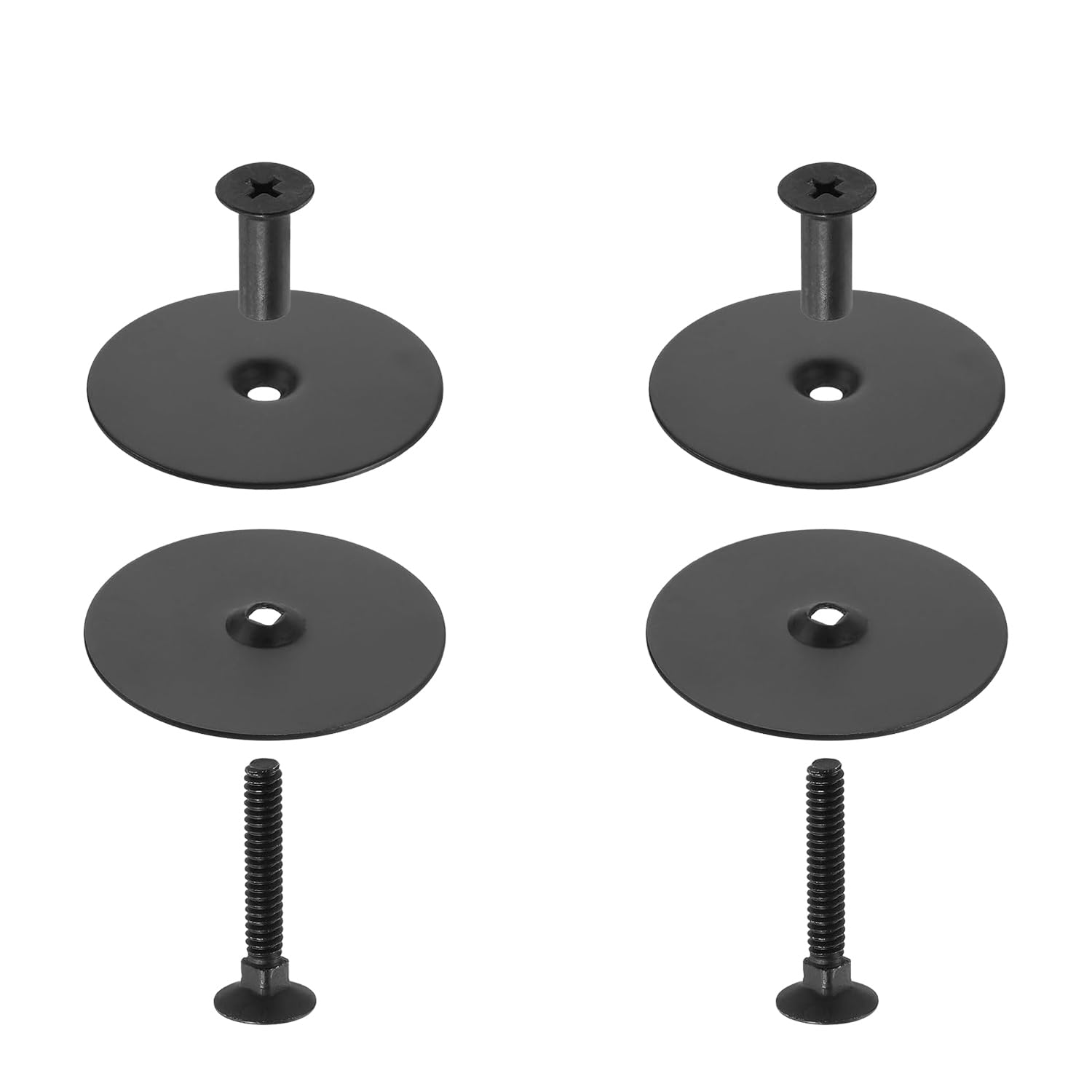 Placa de llenado para cerrojo negro mate de 2-5/8 pulgadas con tornillos de fijación (pack de 2)
