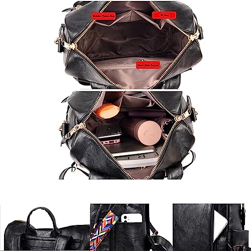 Image of Women's Fashion Backpack Purse for Women Leather Multipurpose Design Ladies Shoulder Bag Travel bag Satchel Handbags