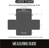 Vista 6 de Sofa Shield - Funda para sillón con correa patentada, protector de cojín, diseñada en EE. UU., funda reversible resistente a manchas y desgarros