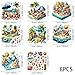 Hello Summer, Beach, Colorful Cake 8Pcs UV DTF Cup Wrap Transfers Stickers Decals for Crafts, Glass Cup (P1)
