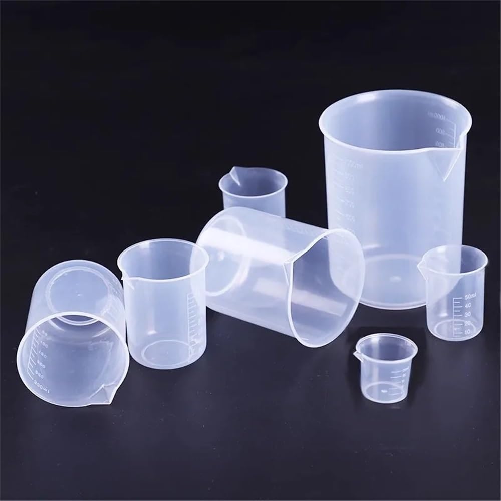 Equipos y suministros de laboratorio Vaso medidor de plástico transparente, báscula, vasos, recipientes laboratorio, jarras, herramientas