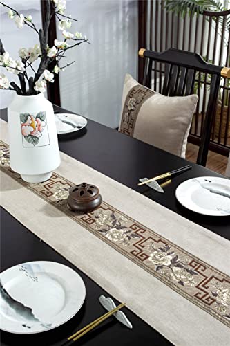Caminho de mesa rústico com borlas boho caminho de mesa de linho de algodão decorações de mesa, cami