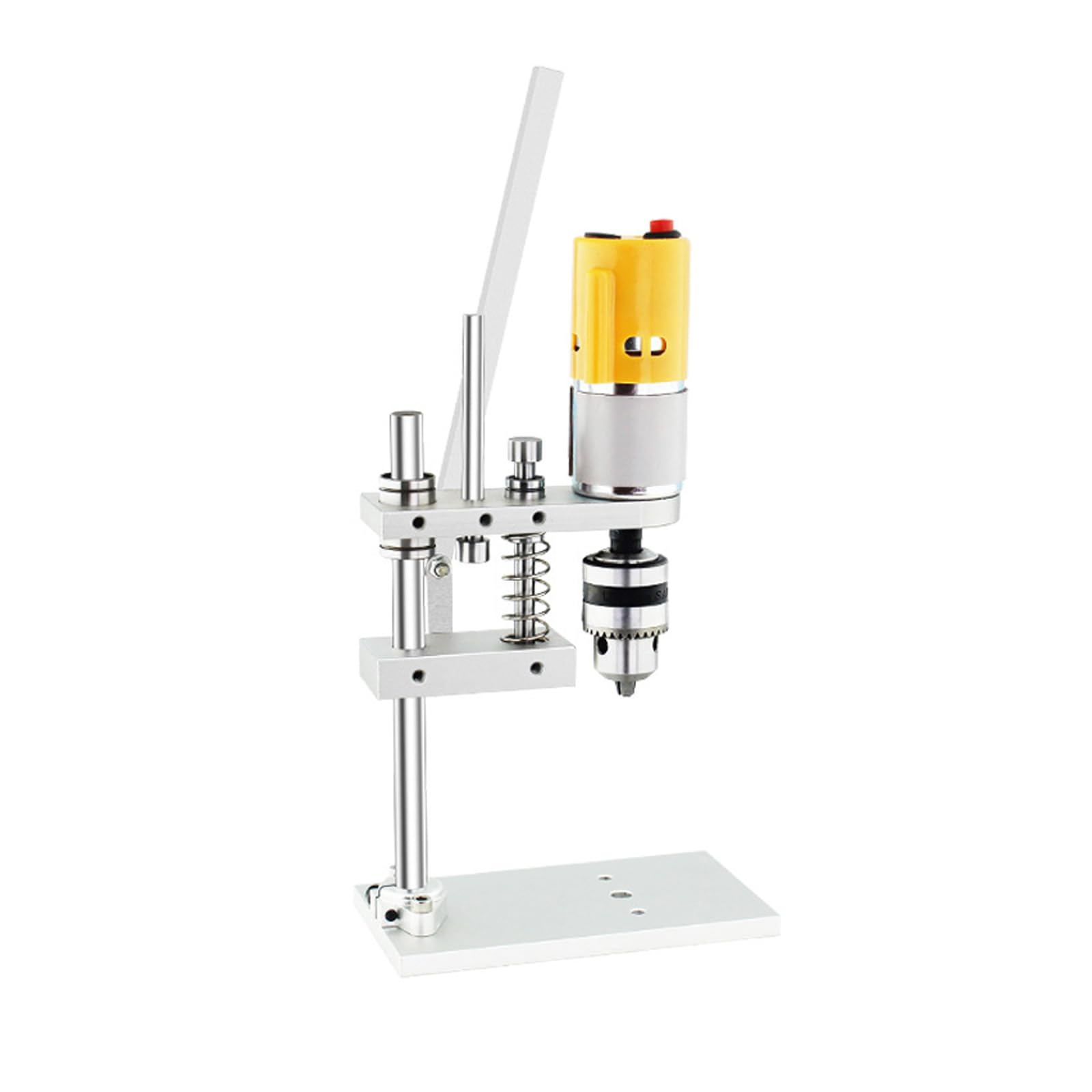 Mini Pressa per Trapano da Banco,Perforazione Desktop A 7 velocità, Altezza Regolabile,per Il Profilo della Piastra di Alluminio in Legno di Perforazione(Size:Chuck: J(0.3-4mm))