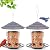 Bird Feeders for Outdoors, eWonLife Bird Feeder Outside Hanging, Squirrel Proof, Easy Clean and Fill, Adjustable Feeder with Sturdy Wire and Roof, Plastic, for Garden, Backyard, Terrace(25 OZ/Pack)