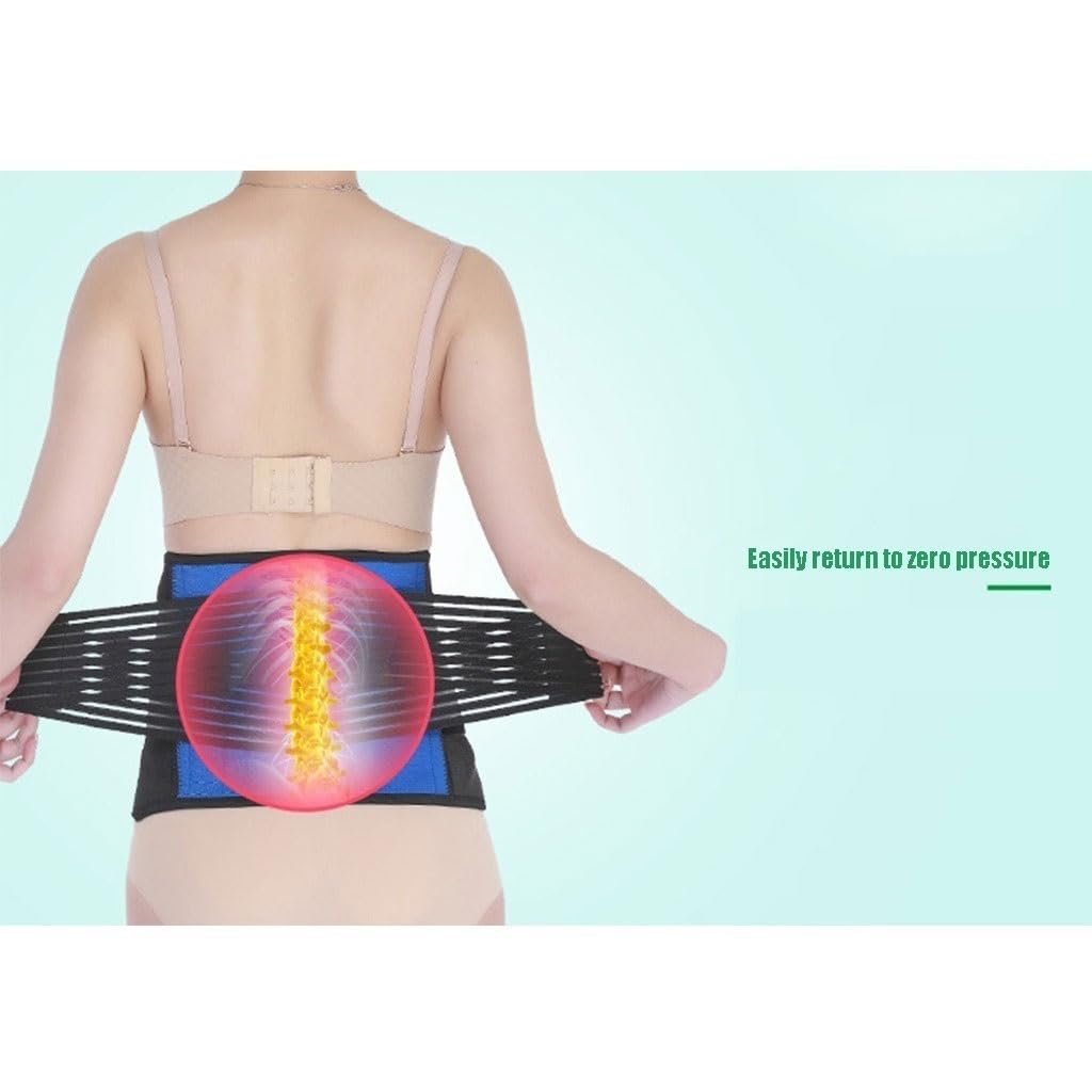 Faja Lumbar para aliviar el Dolor Lumbar en Hombres y Mujeres. Transpirable y Ligera para Levantar Objetos, Trabajar, Gimnasio y Corregir la Postura.