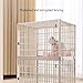 Cat Crate Indoor Pet Cage Made of Resin Material Ventilated All Around with Pulleys for Easy Movement Suitable for Small and Medium Sized Pets(82.5 * 56.5 * 118.9cm)