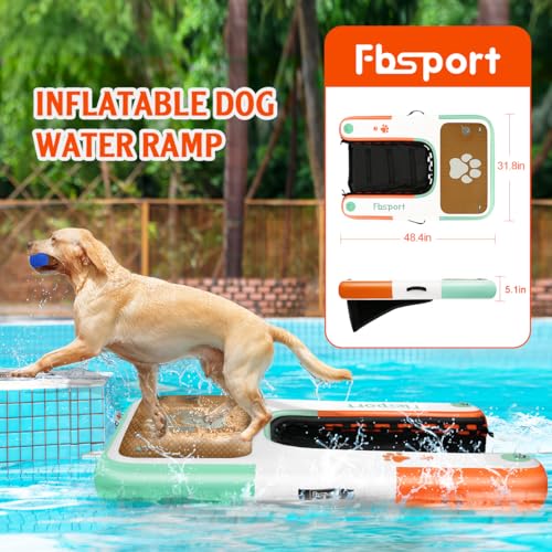 image for FBSPORT Inflatable Dog Boat Ramp Floating Dock Water Ramp Ladder for P