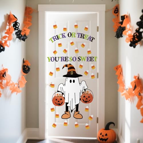 Whaline 62Pcs Halloween Bulletin Board Set Pumpkin Ghost Candy Corn ...