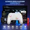 EJGAME Wireless Controller Compatible with Switch/Switch 2/Windows PC/Steam Deck/Android, Switch Pro Controller with Hall Effect Joysticks and Triggers,with USB Bluetooth Adapter for PC (White)