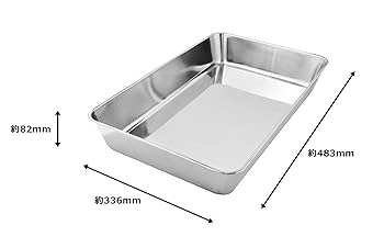 特価！！！ステンレス　バット　19枚！ Amazon｜PRO SERIES 19-0ステン 角バット 6枚取｜バット