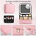 Reise-Makeup-Tasche Kosmetiktasche Make up Organizer Tasche mit großen beleuchteten Spiegel 3 Farbe Modi einstellbare Helligkeit, wasserdicht PU Leder Makeup Reisekoffer Makeup Zug Tasche