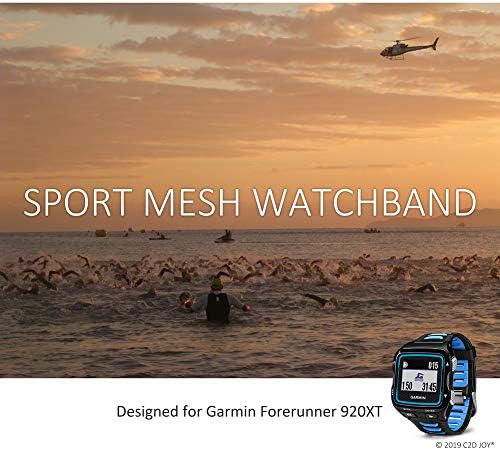 c2d joy sport mesh strap compatible with garmin forerunner 920xt multisport gps watch band nylon replacement bands accessory 10 medium