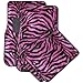 Oxgord Front & Back Seat Zebra/Tiger Stripe Carpet Mats for for Car/Truck/Van/SUV, Hot Pink & Black