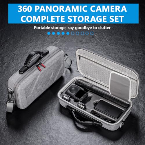Image of ZORBES Carrying case Compatible with DJI OSMO 360, Action Camera Accessories Travel Bag Storage Case with Handle, Custom-Mold Design, Nylon Hard Shell Waterproof Travel Action Camera Zipper Case